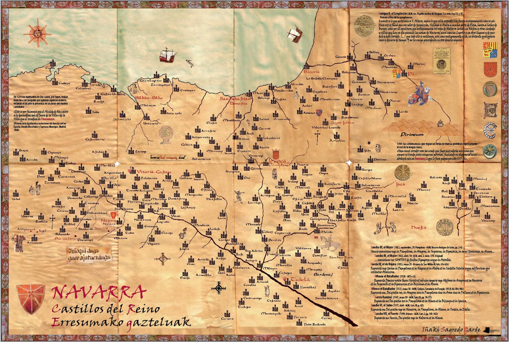 Mapa de los castillos del reino = erresumako gazteluak book