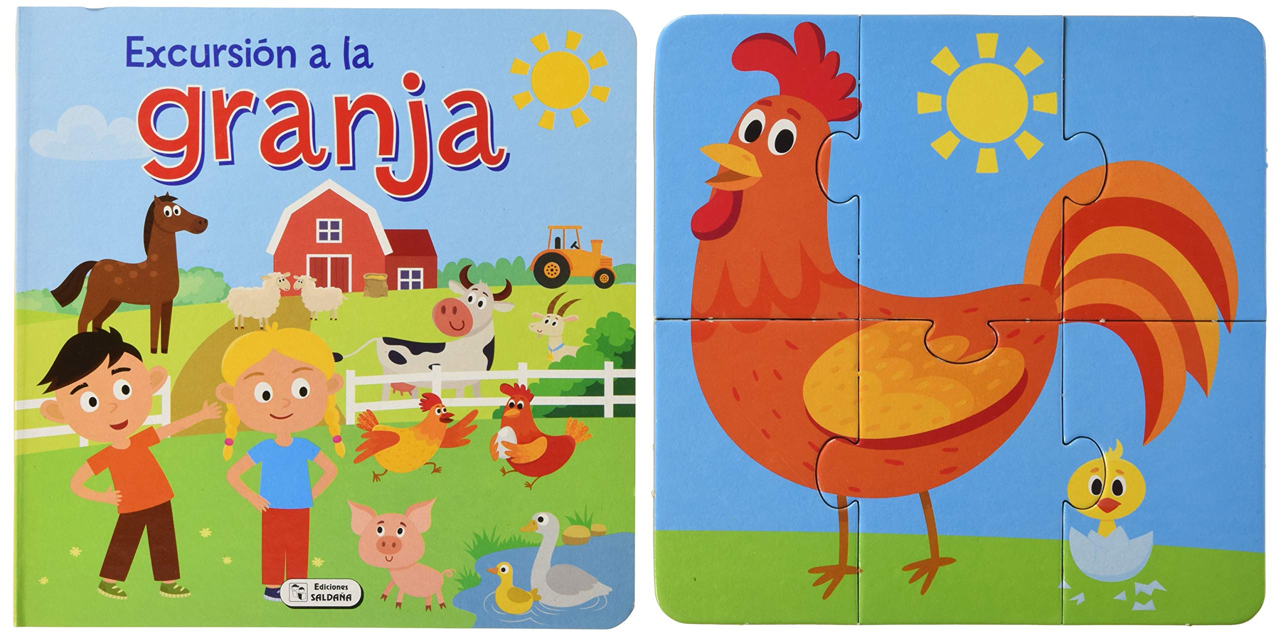 LIBRO CARTÓN CON PUZLES - EXCURSIÓN A LA GRANJA Books