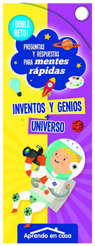 APRENDO EN CASA DOBLE RETO - INVENTOS Y GENIOS + UNIVERSO book