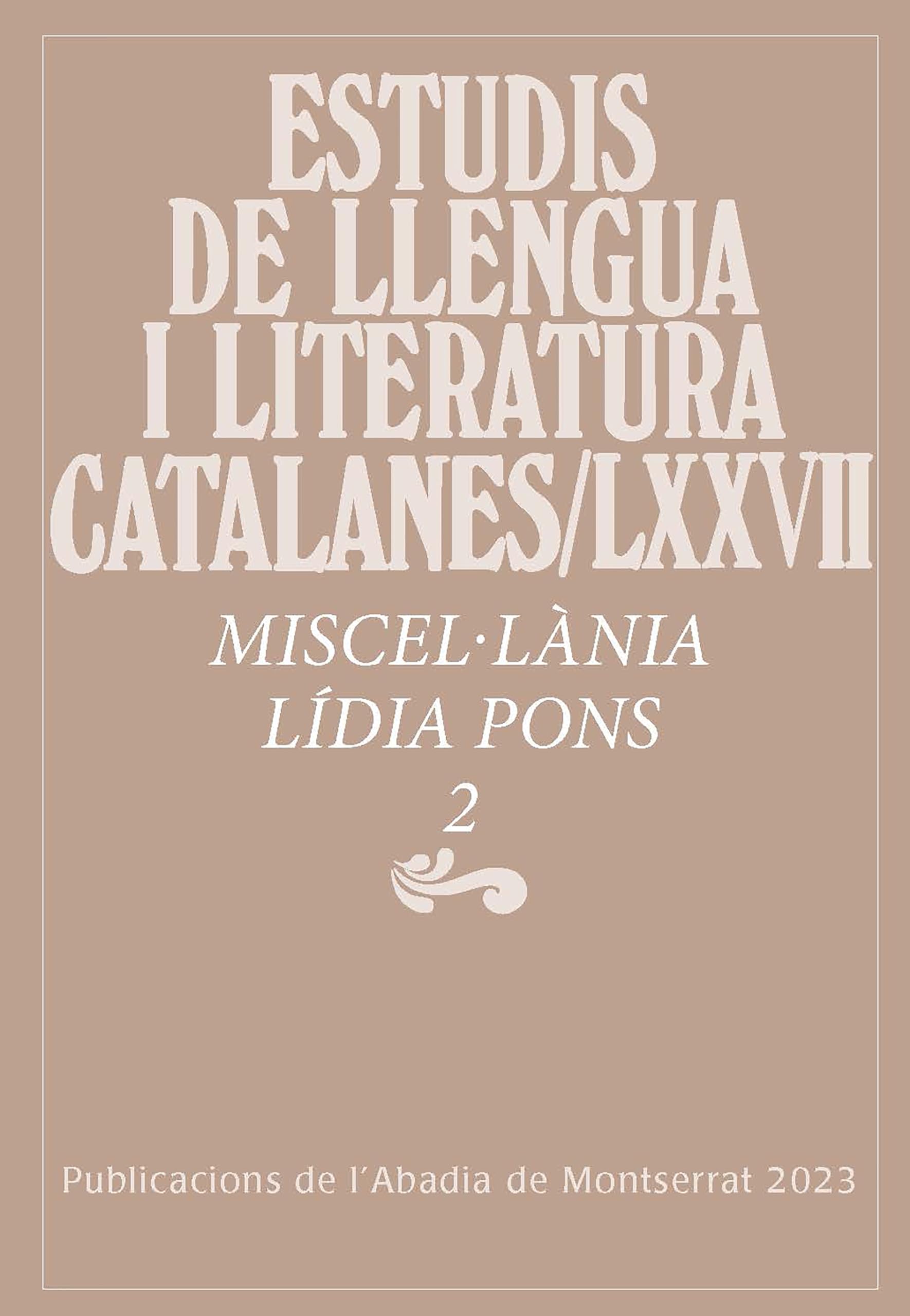 Miscel·lània Lídia Pons, 2 (Estudis de Llengua i Literatura Catalanes, Band 77) Social Sciences