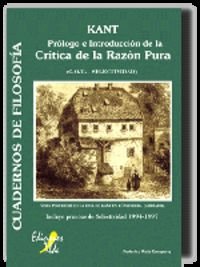 Kant : introducción y prólogo de la Crítica de la razón pura Philosophy