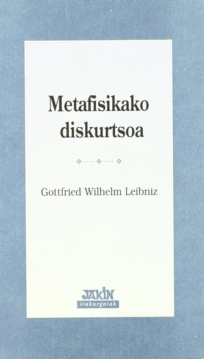 Metafisikako Diskurtsoa (Irakurgaiak) Books