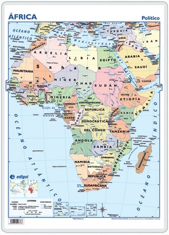 África físico / político: Mapas de Escritorio Geology & Geography