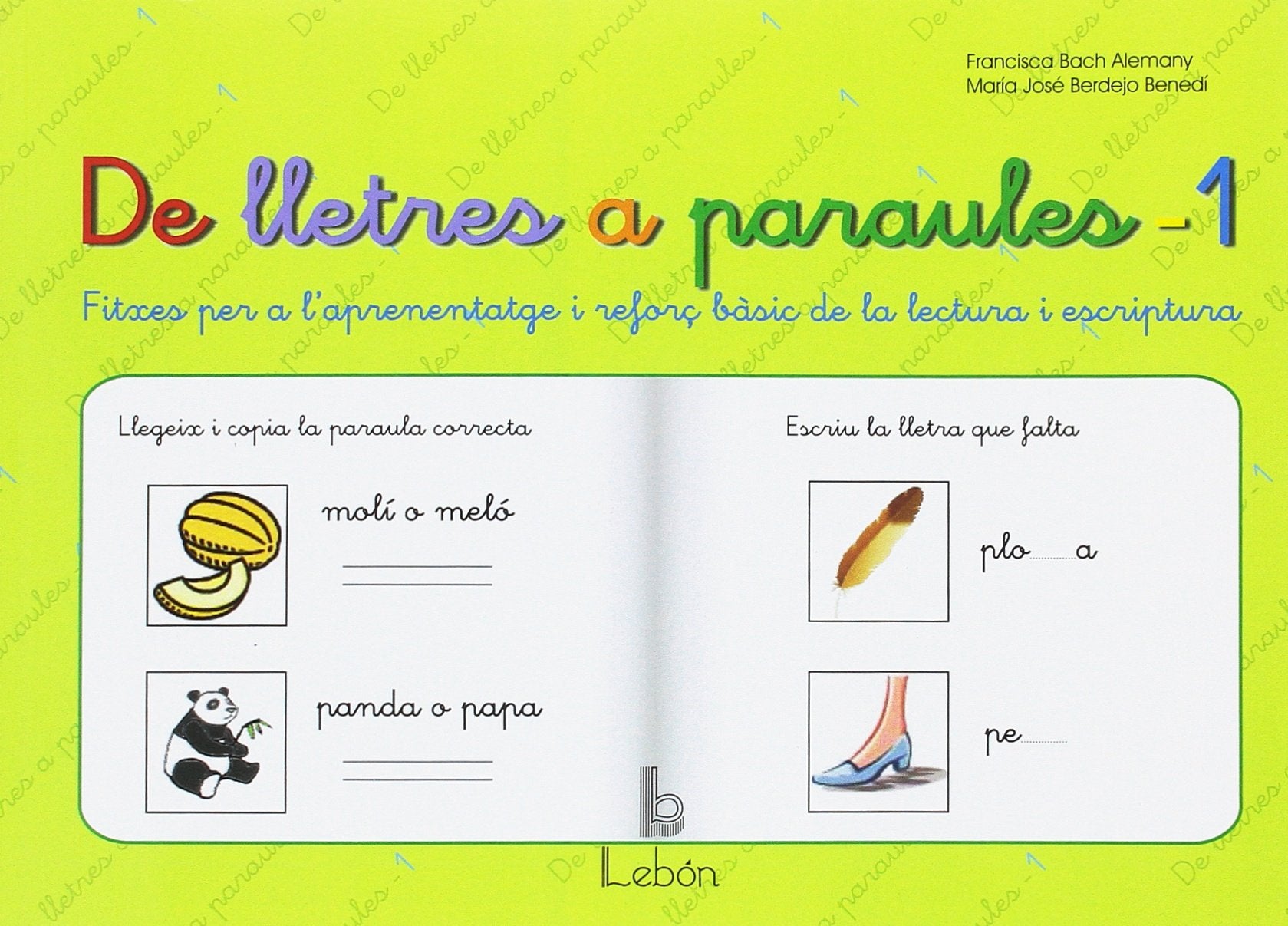 De lletres a paraules 1 : fitxes per a l'aprenentatge i reforç bàsic de la lecto-escriptura book