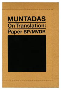 Muntadas: On Translation: Paper BP/ MVDR book