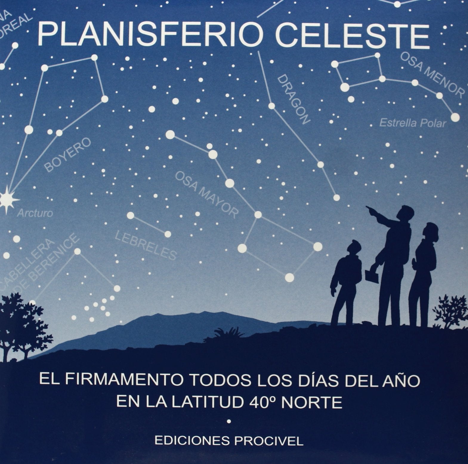 Planisferio celeste: El firmamento todos los días del año en la latitud 40º norte Books