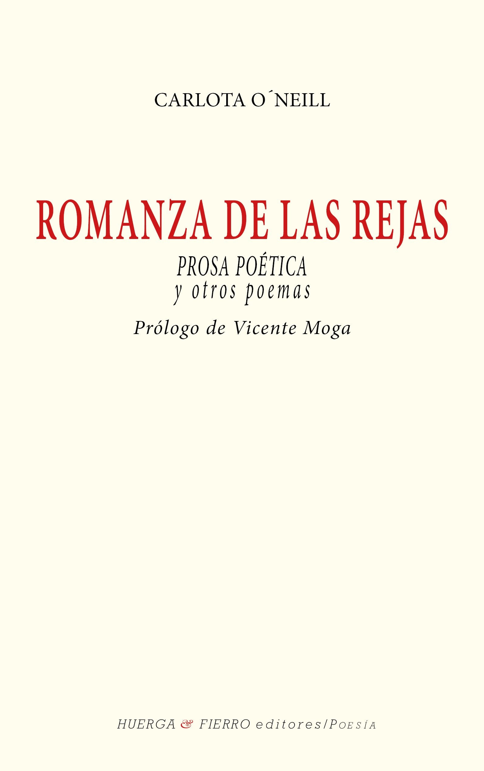 Romanza de las rejas : prosa poética y otros poemas (POESÍA) Non-fiction