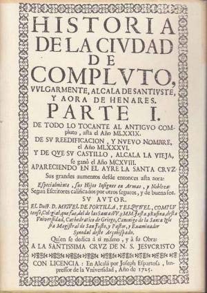 Historia (2v) de la ciudad de compluto año 1725 Books