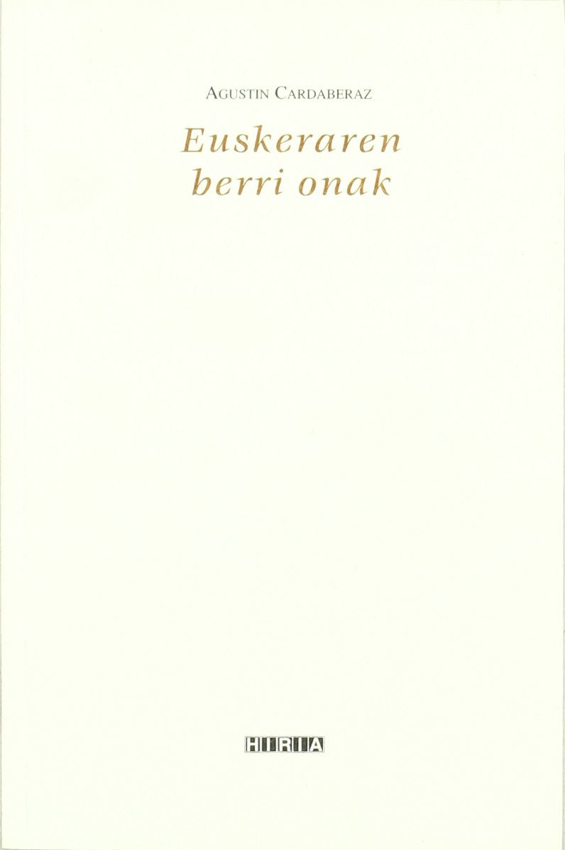 Euskeraren Berri Onak book