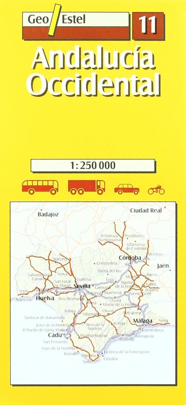 Andalucia West: Andalucia Occidental Road Map 1:250, 000 Leisure, Home & Garden