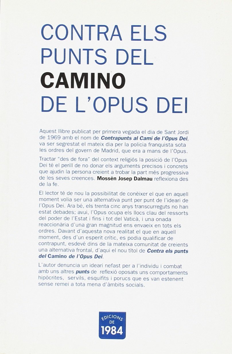 Contra els punts del camino de l'Opus Dei book