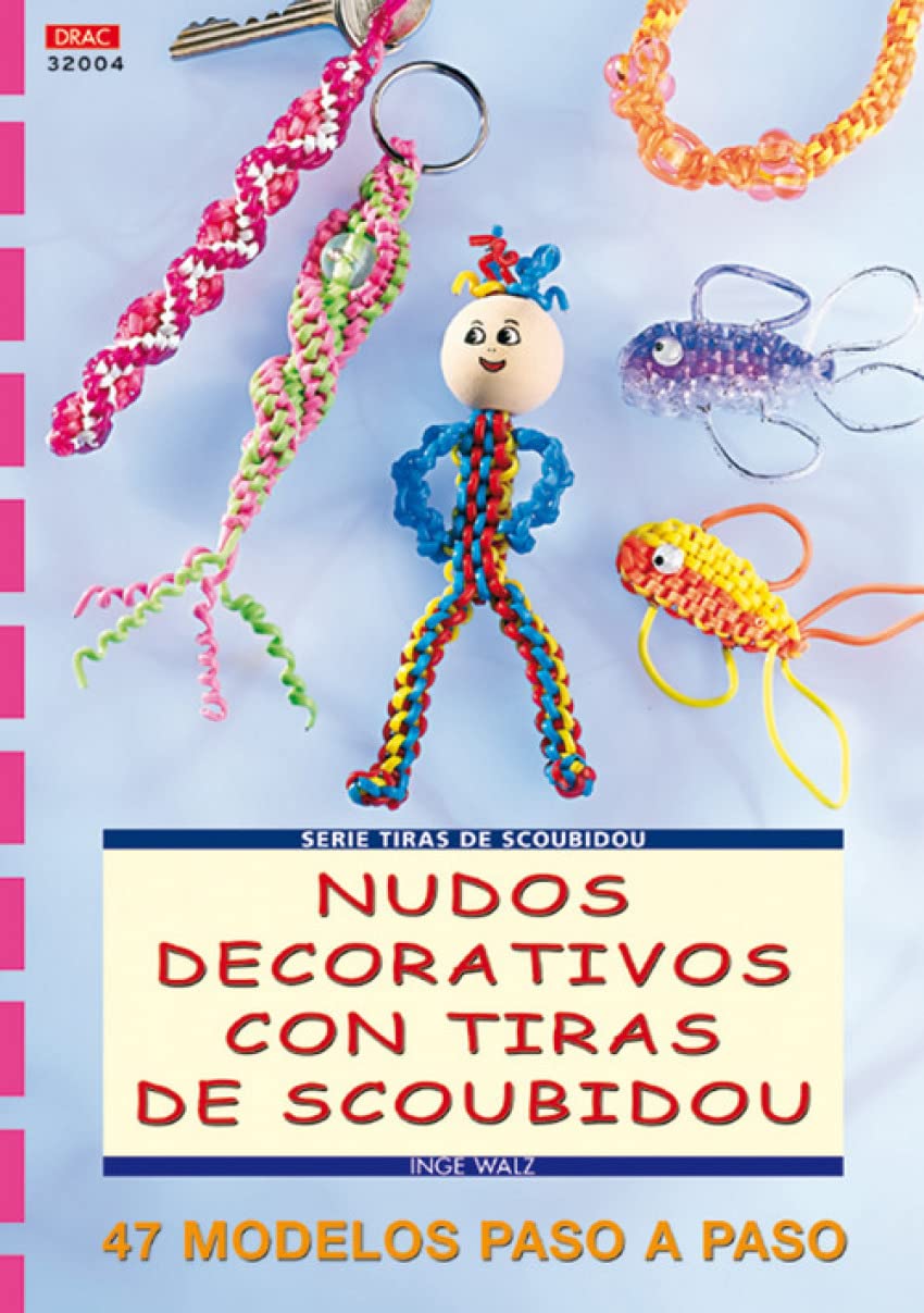 Serie Scoubidou nº 4.NUDOS DECORATIVOS CON TIRAS SCOUBIDOU Hobbies & Crafts