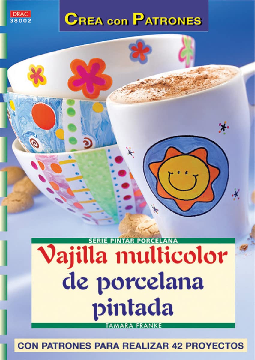 Serie Pintar Porcelana nº 2. VAJILLA MULTICOLOR DE PORCELANA PINTADA Hobbies & Crafts