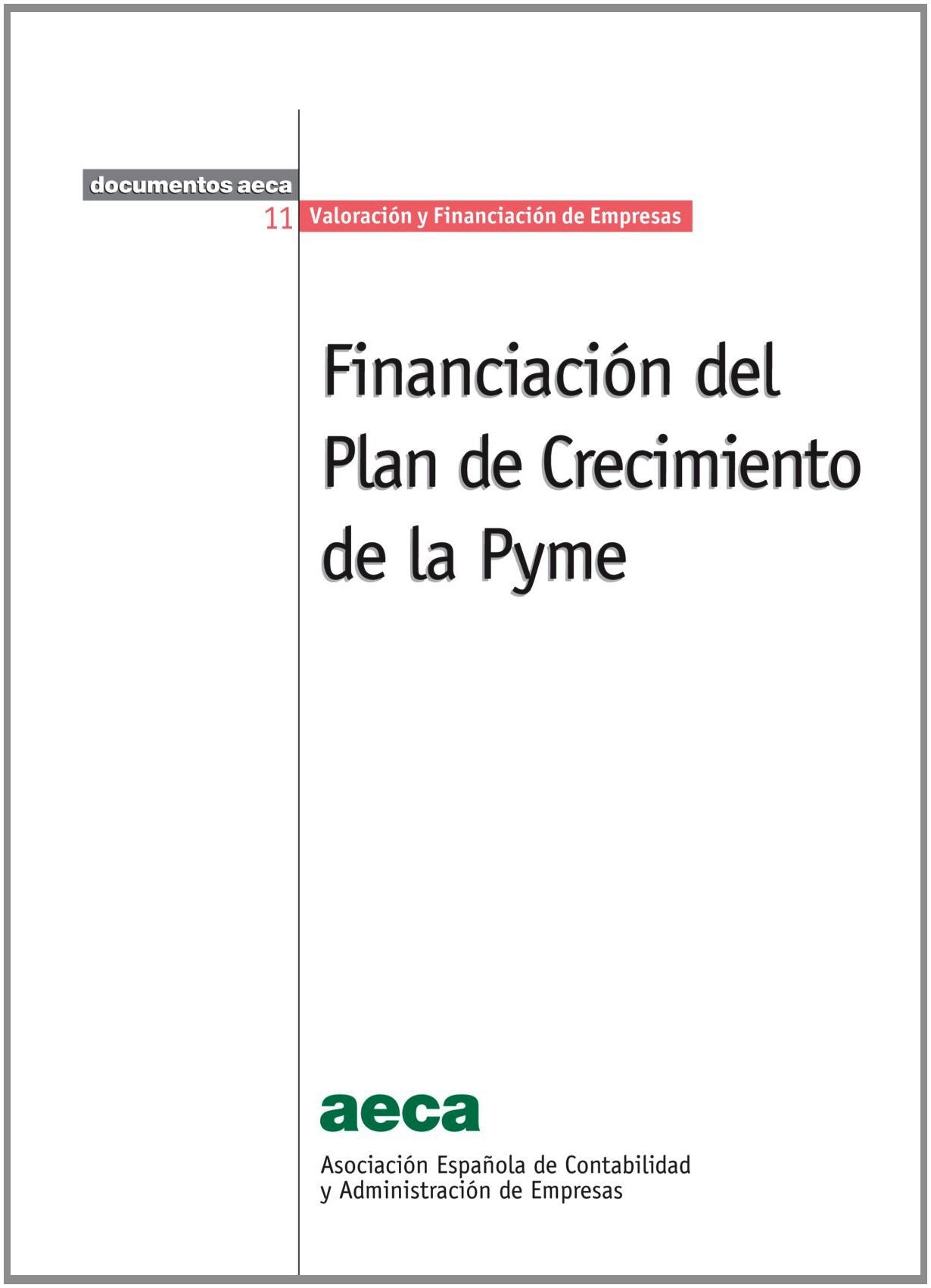 Financiación del Plan de Crecimiento de la Pyme book