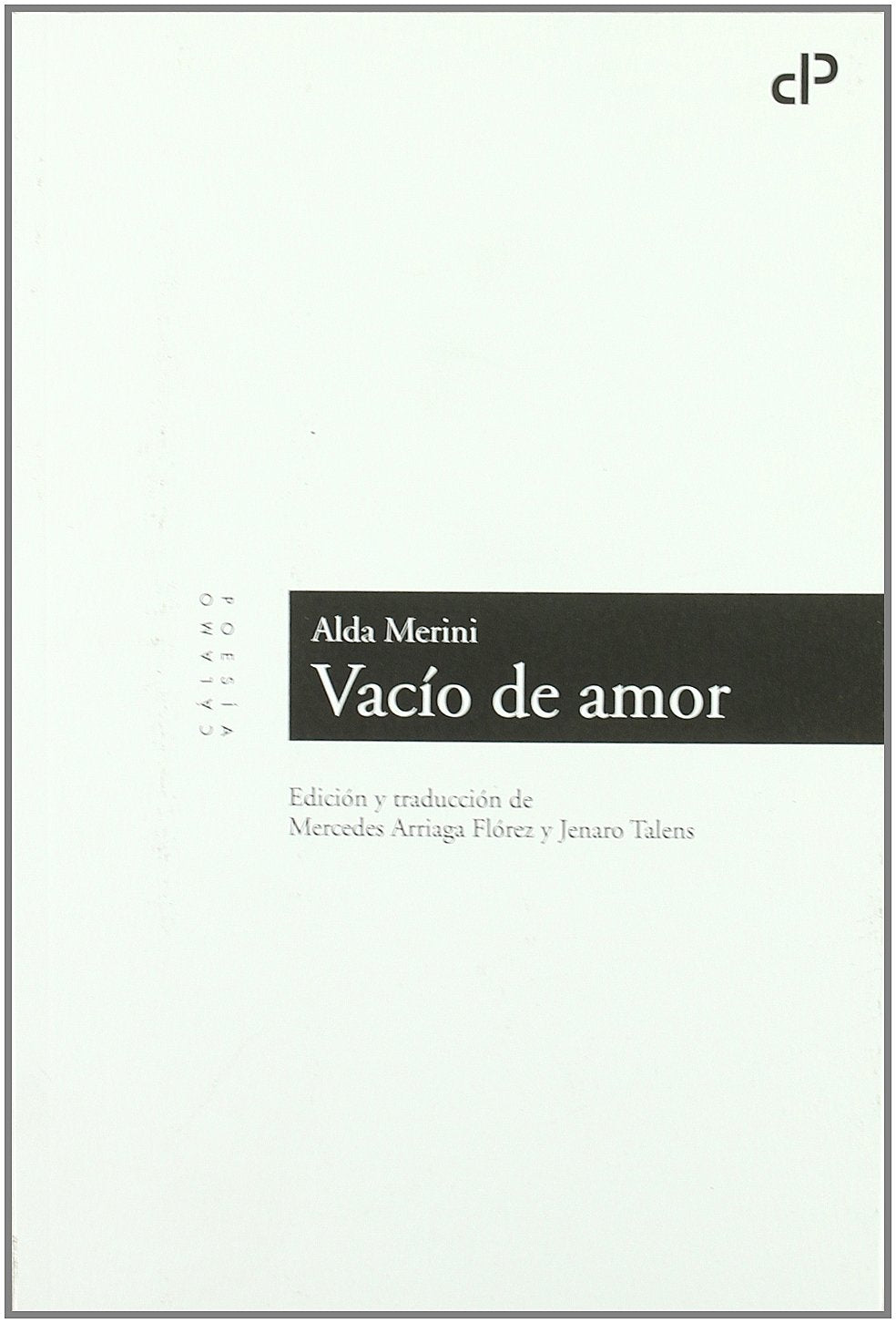 Vacío de amor (Cálamo Poesía, Band 7) Non-fiction