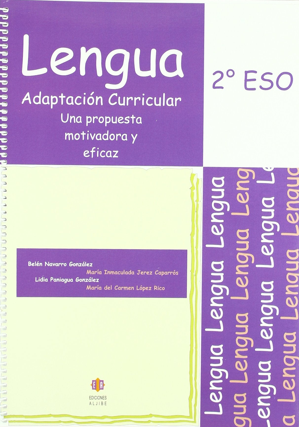 Lengua, adaptación curricular, 2 ESO: Adaptación curricular. 2º de E.S.O. Books