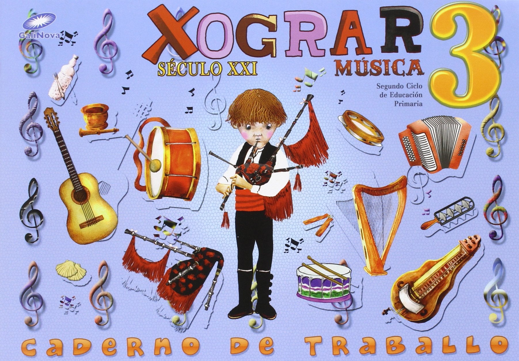 Século XXI, Xograr, música, 3 Educación Primaria. Caderno de exercicios book