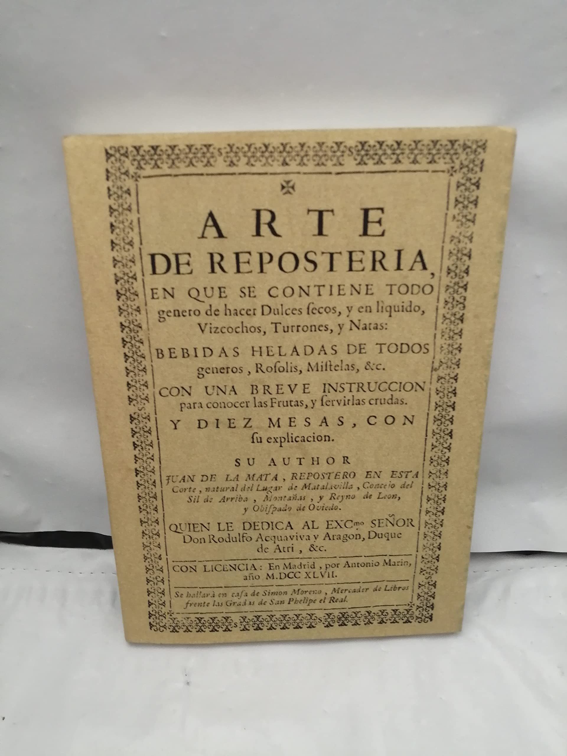 Arte de repostería book