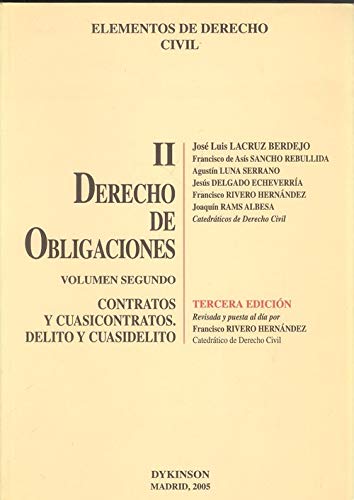Derecho de obligaciones : contratos y cuasicontratos. Delito y cuasidelito (Elementos de derecho civil) Law