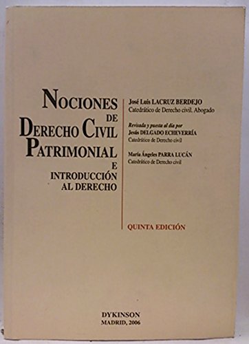 Nociones de derecho civil patrimonial e introducción al derecho book