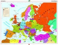 Mapa murala. Europa fisikoa eta politikoa (Kartografia) Geology & Geography