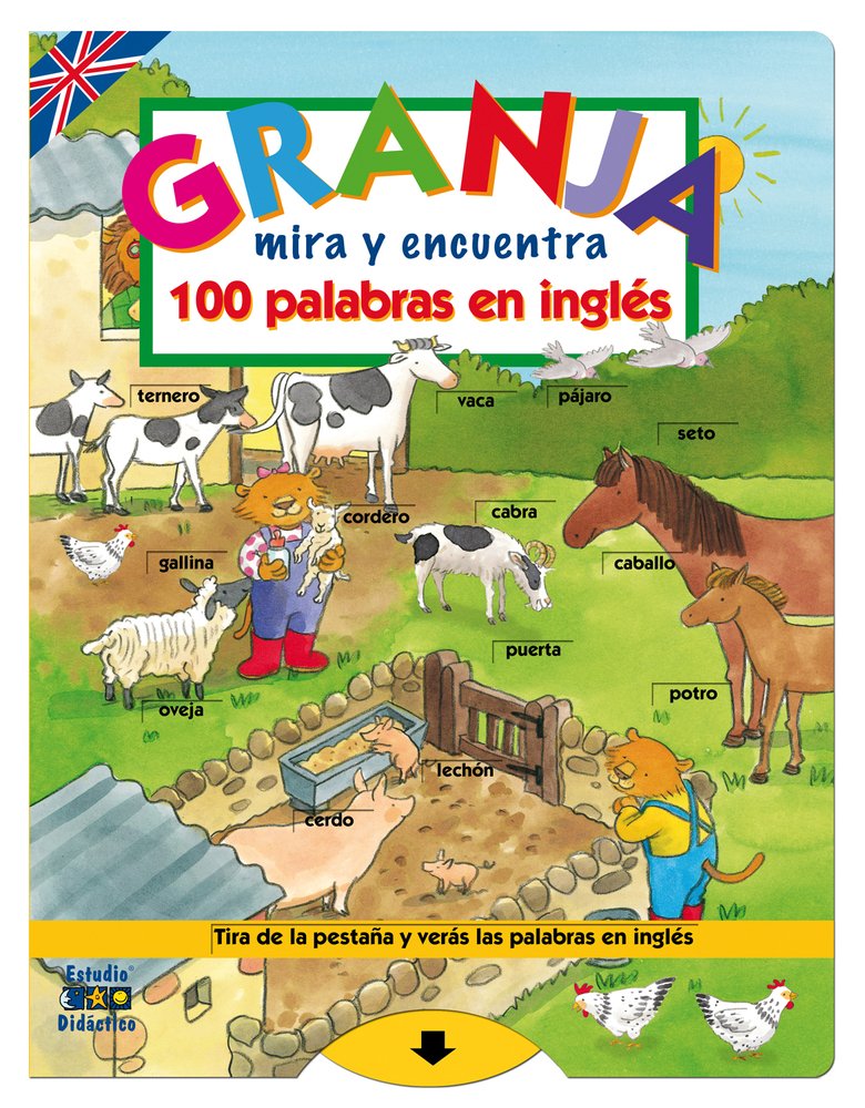 Granja / Farm: Mira y encuentra 100 palabras en inglés / Look and Find 100 Words in English book