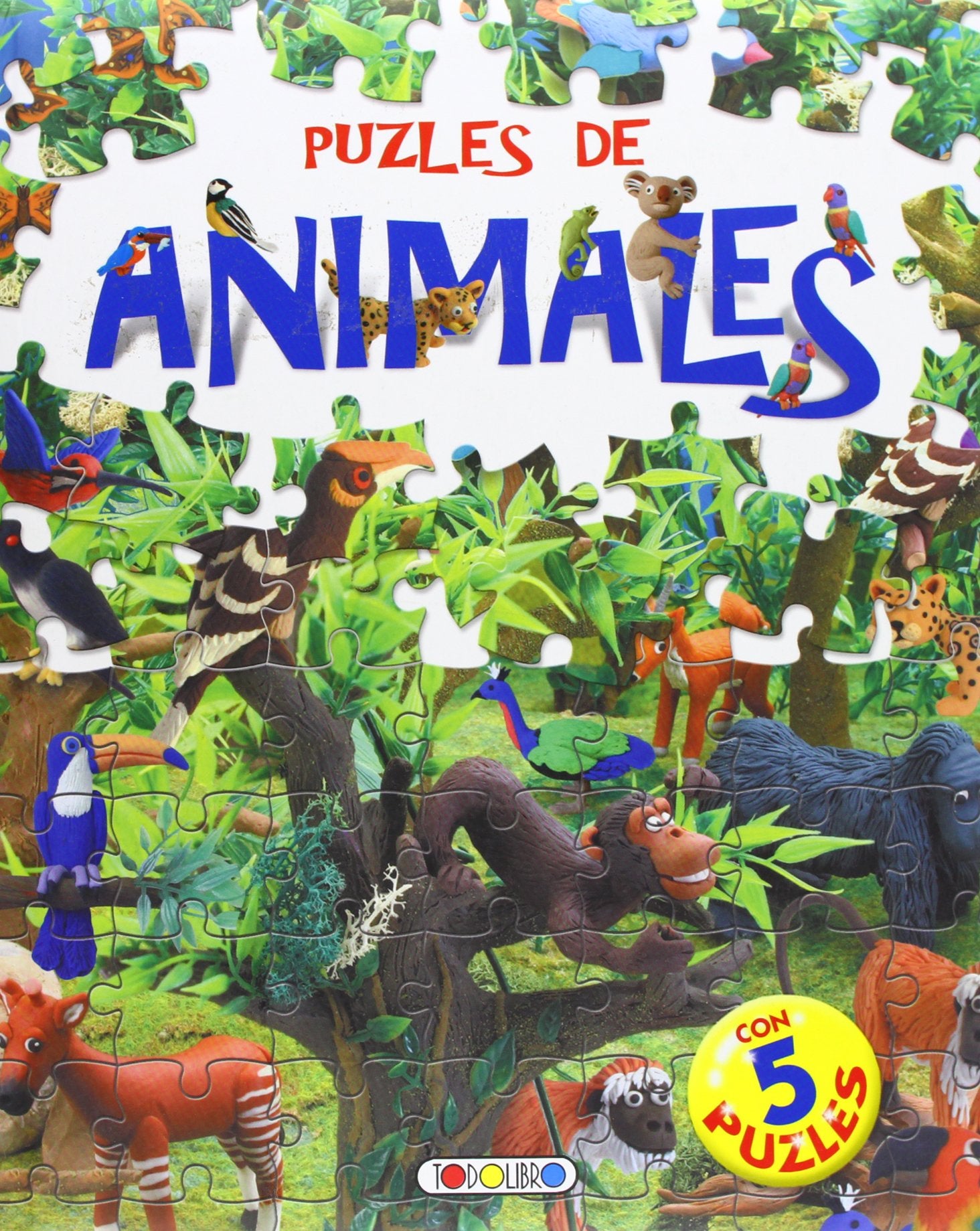 Puzles de animales / Animal Puzzles: Con 5 Puzles book