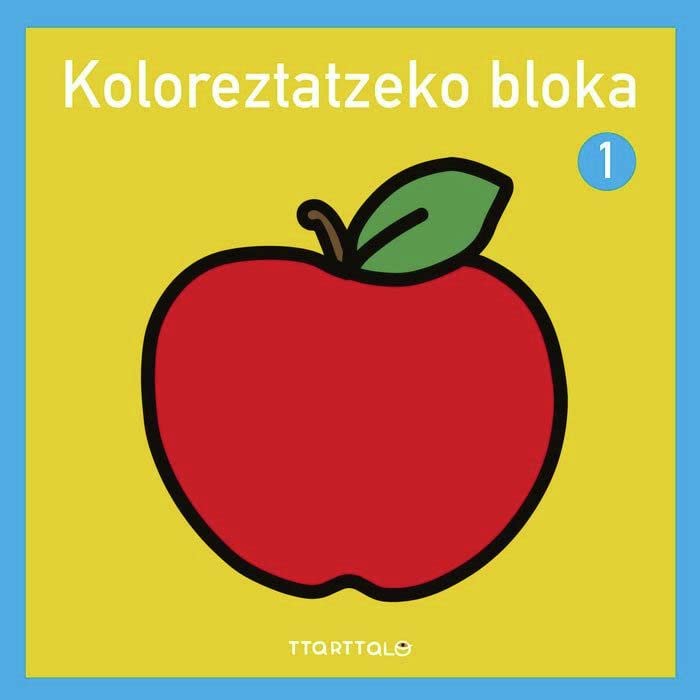 Koloreztatzeko bloka 1 - sagarra book