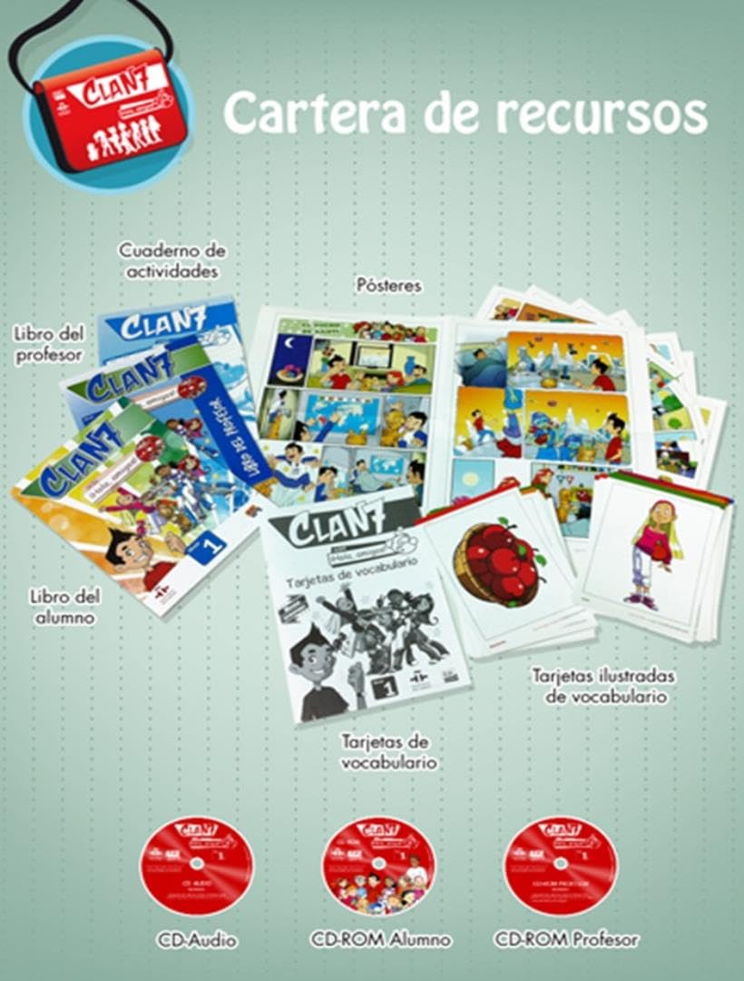 Clan 7 con ¡Hola, amigos!: Cartera de recursos para el profesor (0000) book