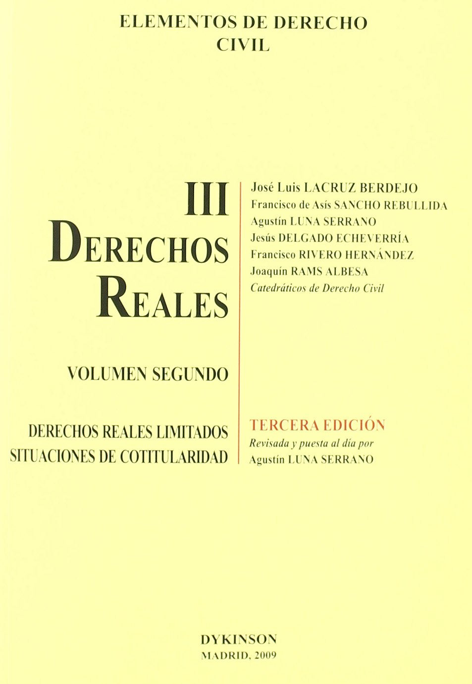 Derechos reales limitados : situaciones de cotitularidad Learning & Reference