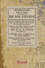 Disertacion sobre el origen de la esclavitud de los negros (Geografía e Historia) Books