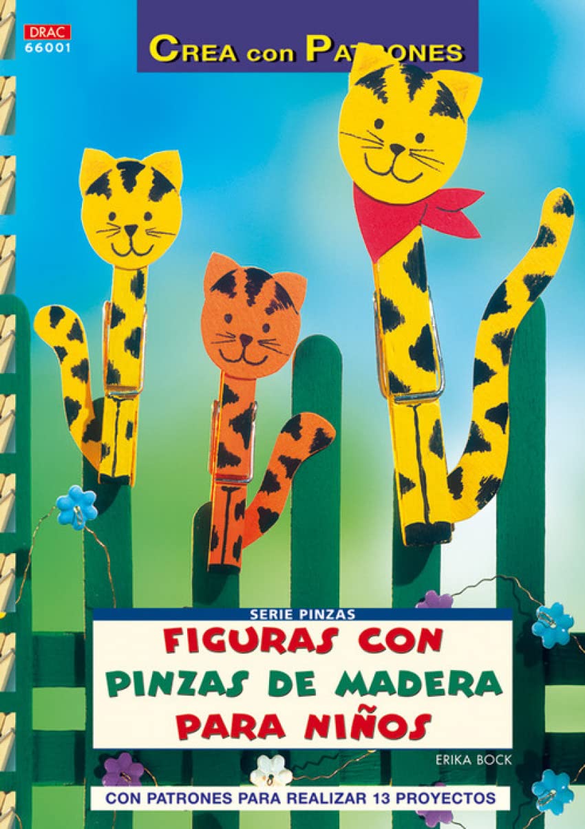 Serie Pinzas nº 1. FIGURAS CON PINZAS DE MADERA PARA NIÑOS. Hobbies & Crafts