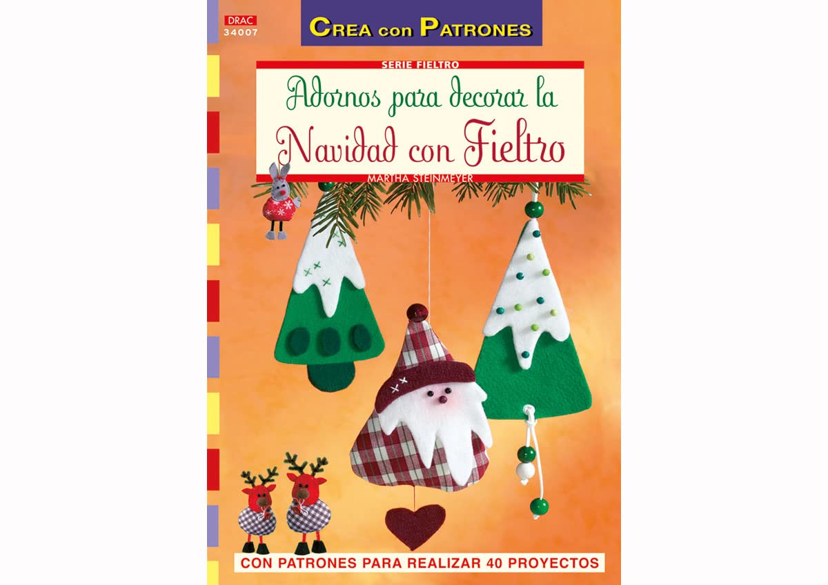 Adornos para decorar la casa en Navidad con fieltro Books