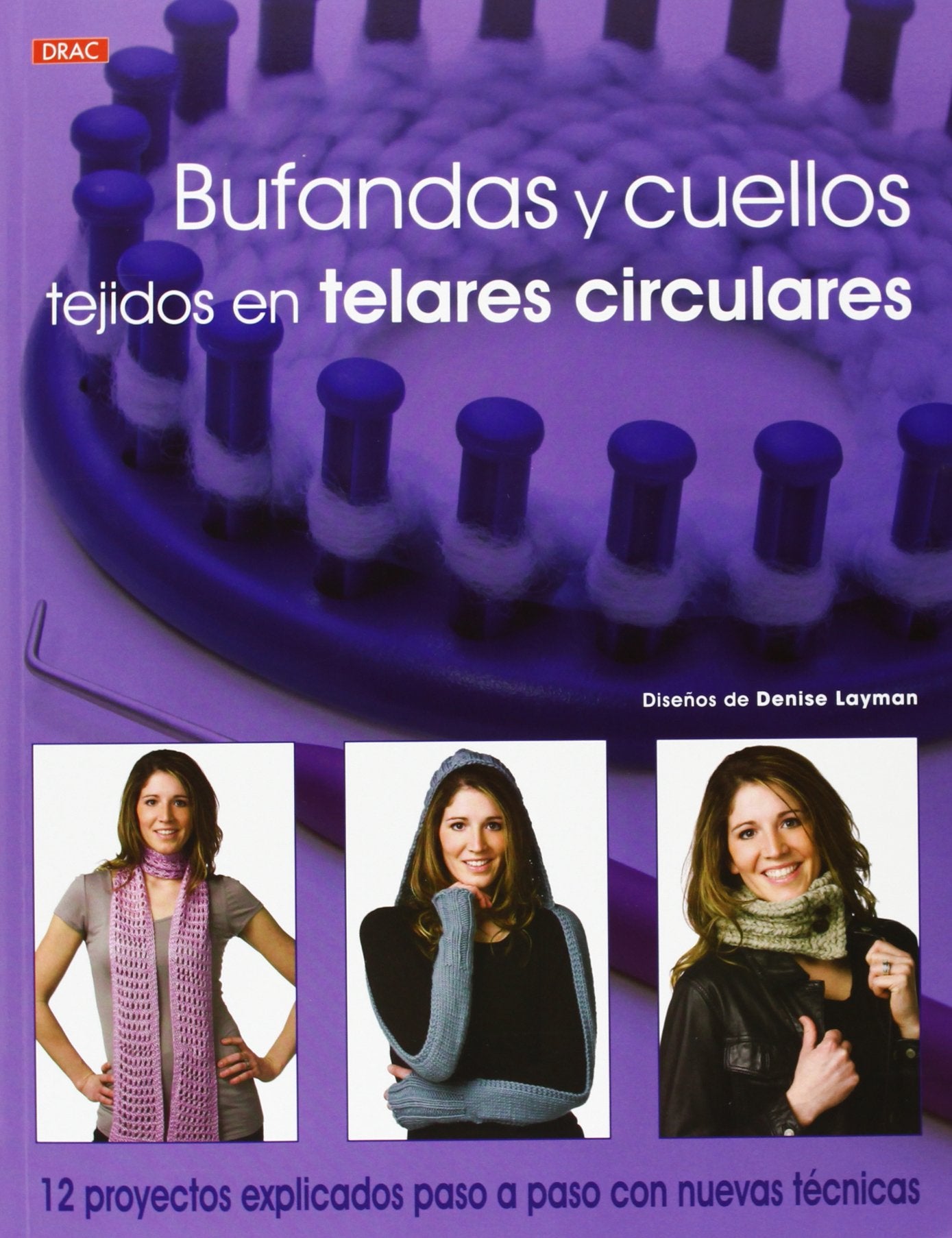 Bufandas y cuellos tejidos en telares circulares book