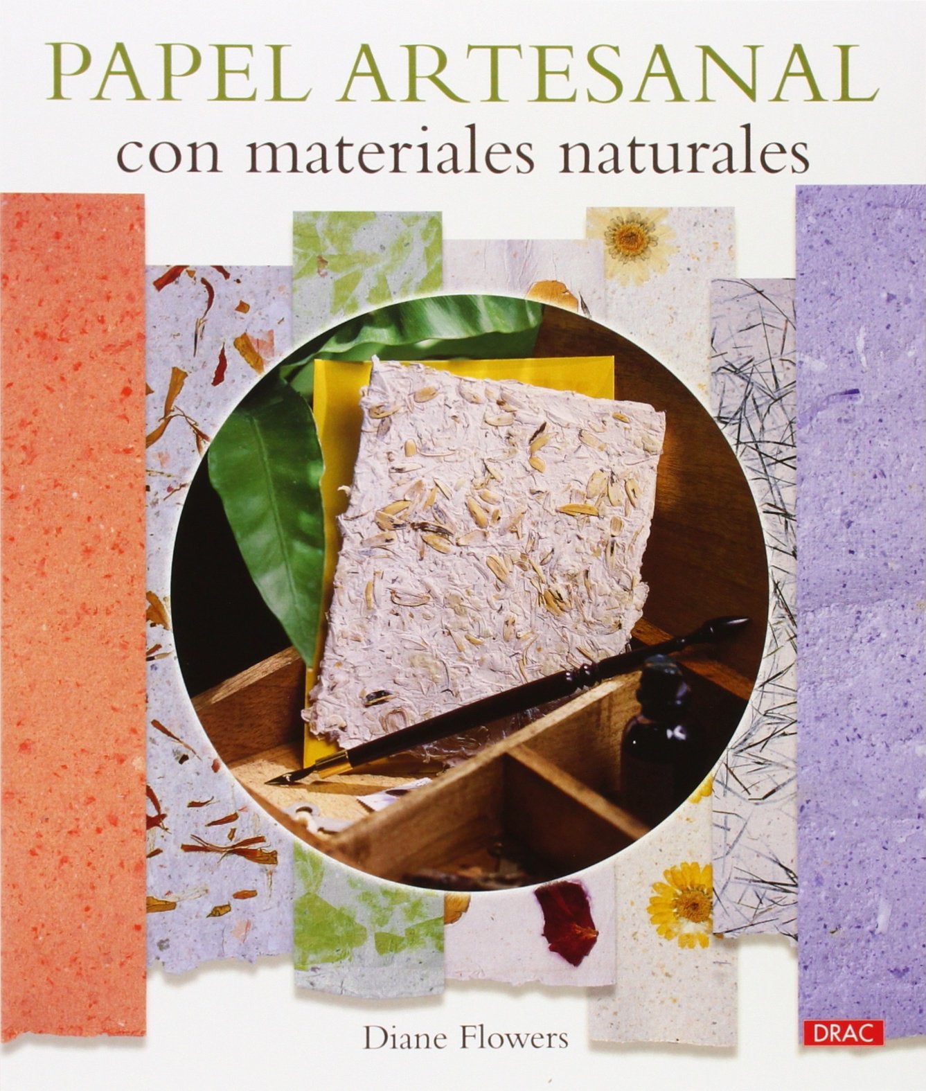 Papel artesanal con materiales naturales book