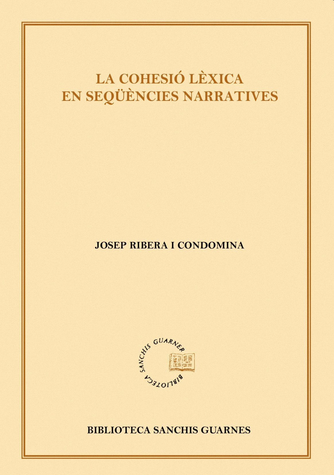 La cohesió lèxica en seqüencies narratives book