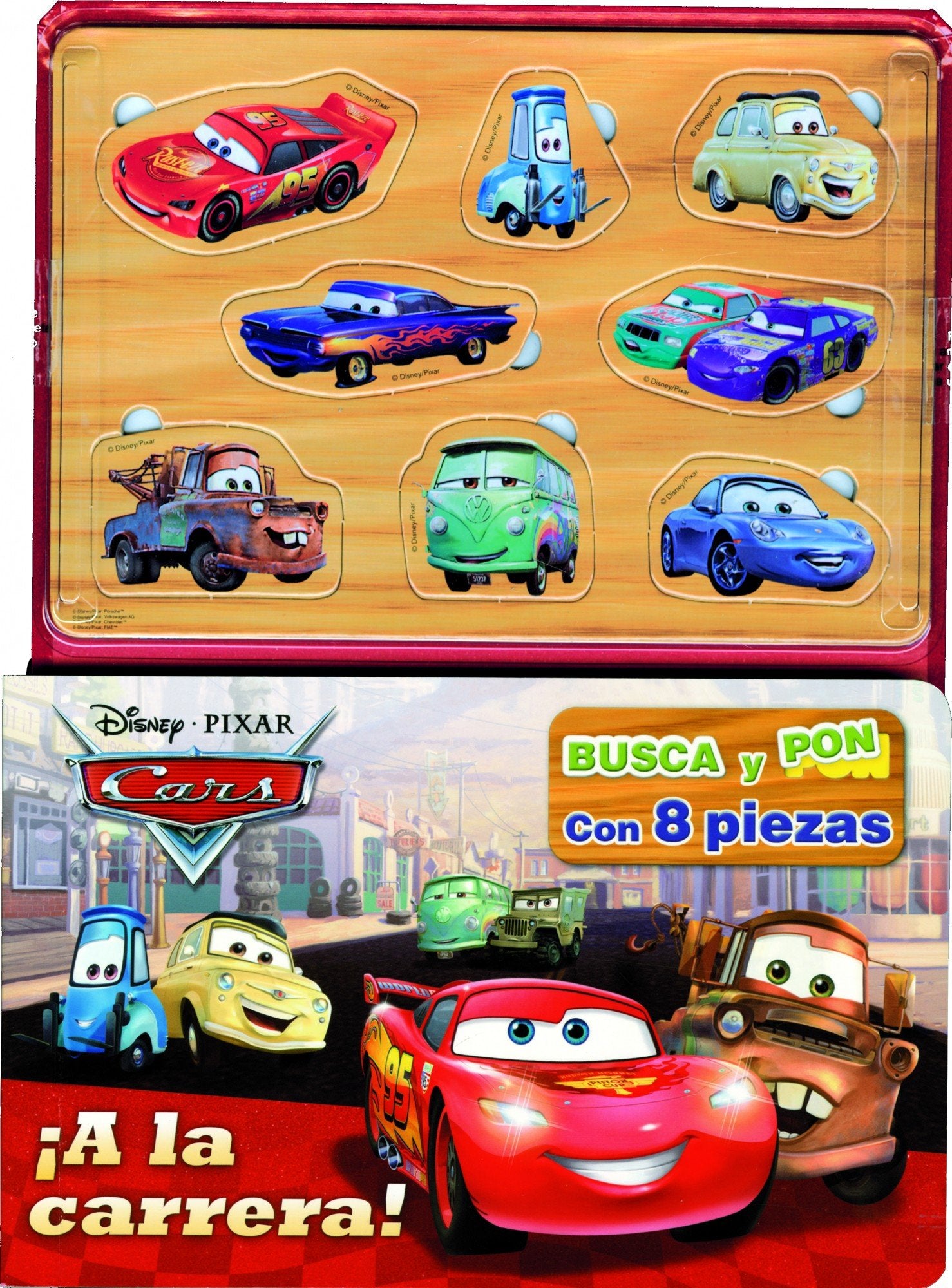 Cars. Busca y pon: ¡A la carrera! book