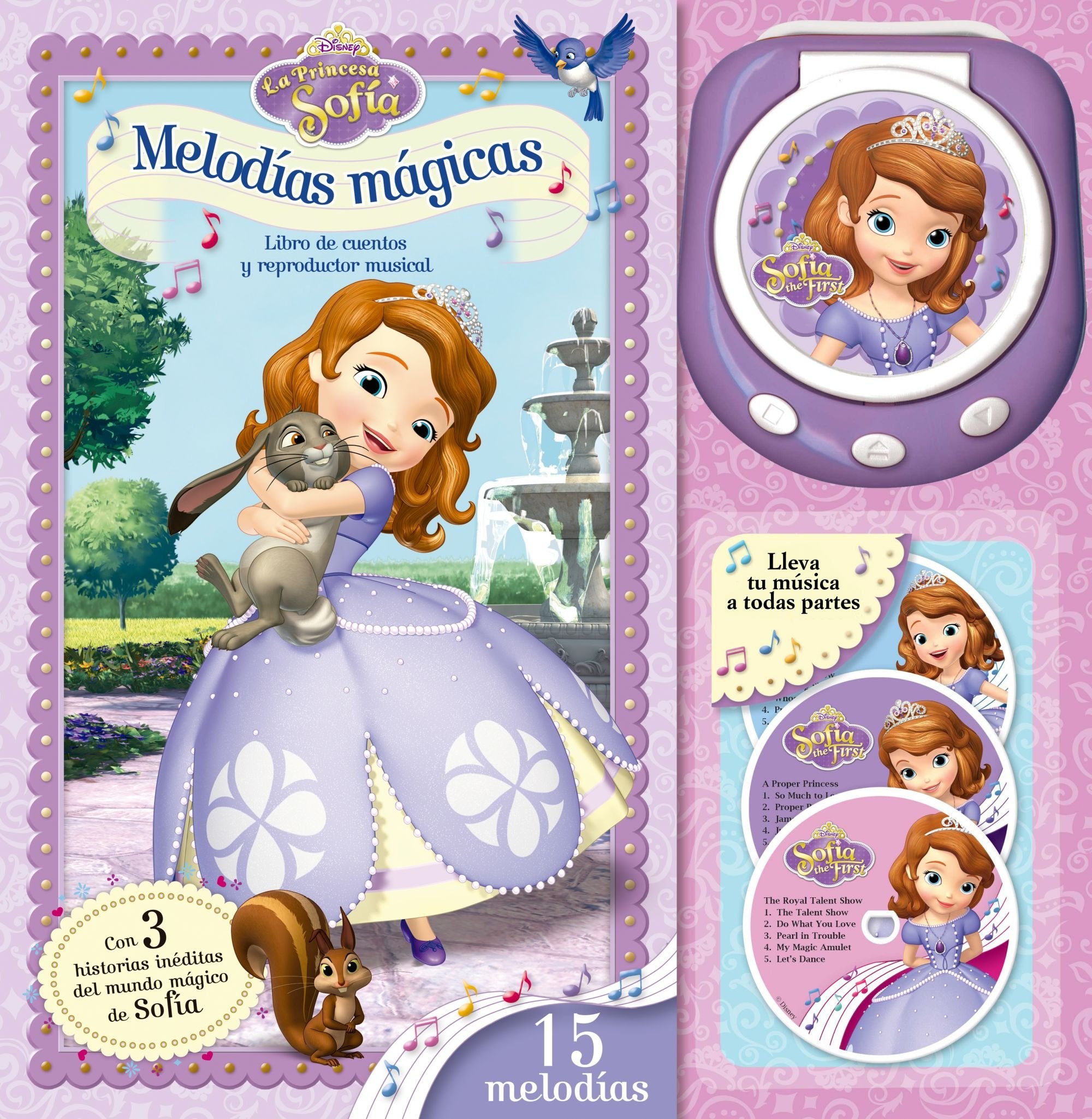 La Princesa Sofía. Melodías mágicas: Libro de cuentos y reproductor musical book