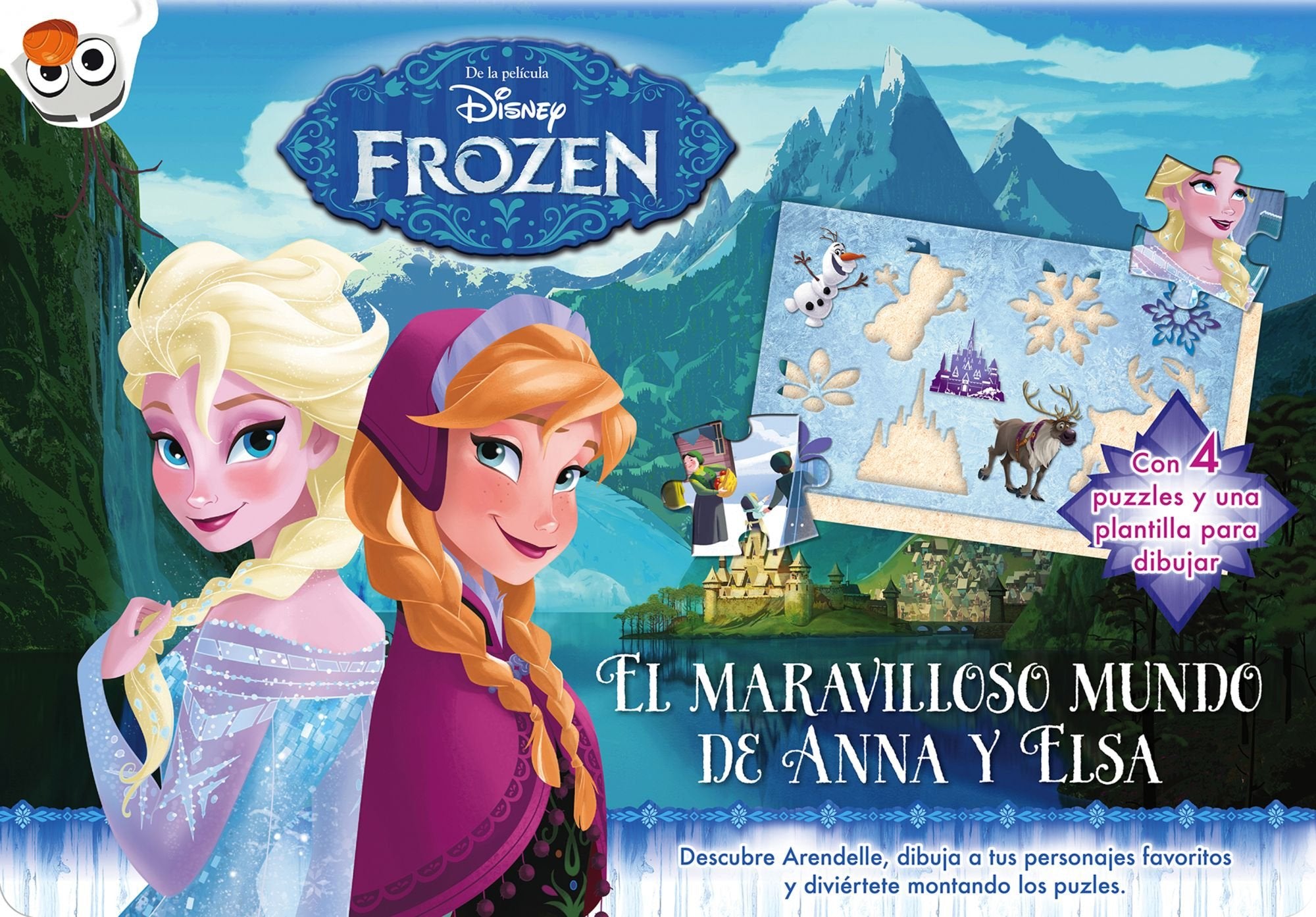 Frozen. El maravilloso mundo de Anna y Elsa: Con 4 puzles y una plantilla para dibujar (Disney. Frozen) Social Sciences