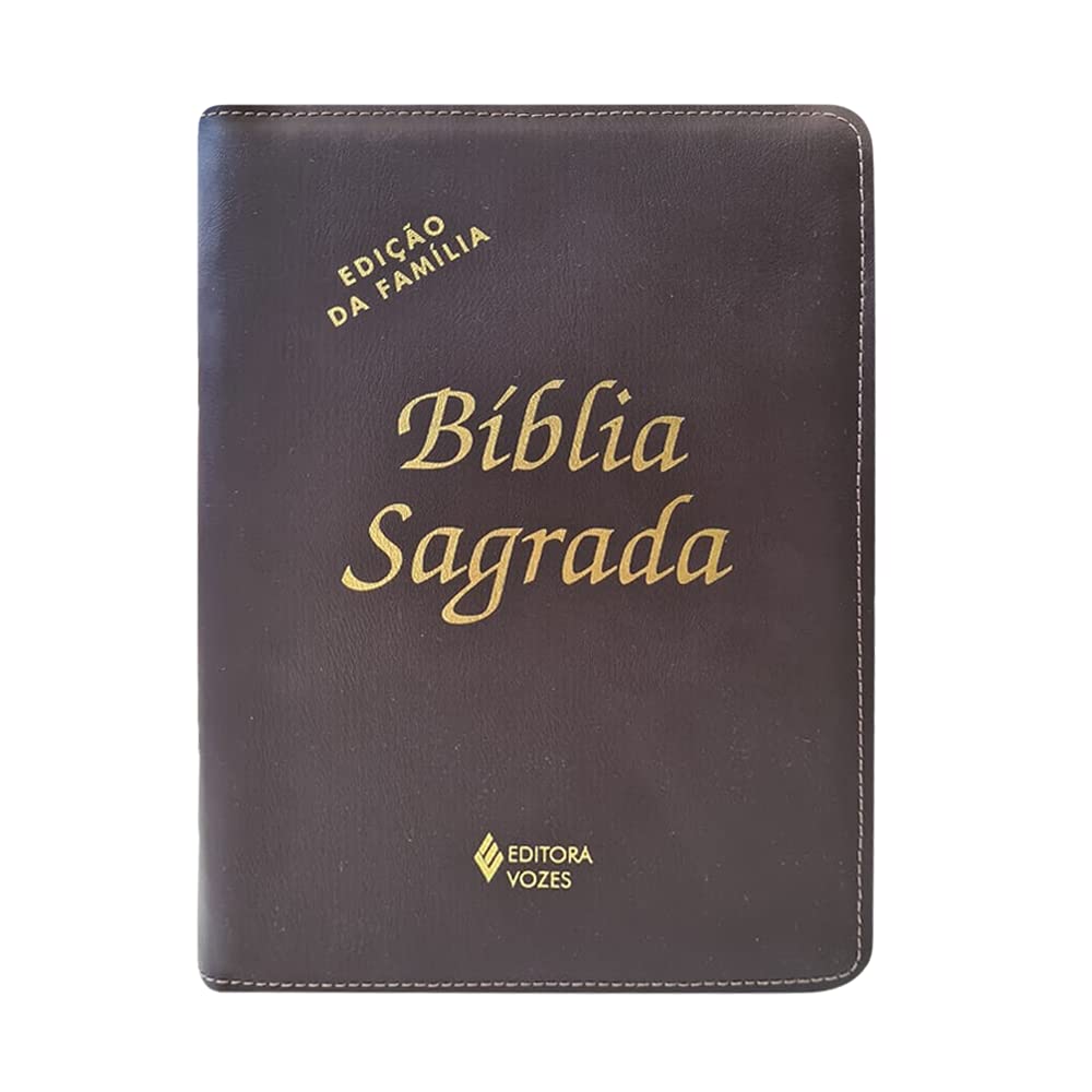 Bíblia Sagrada. Edição Media, Com Ziper, Marrom (Em Portuguese do Brasil) Books