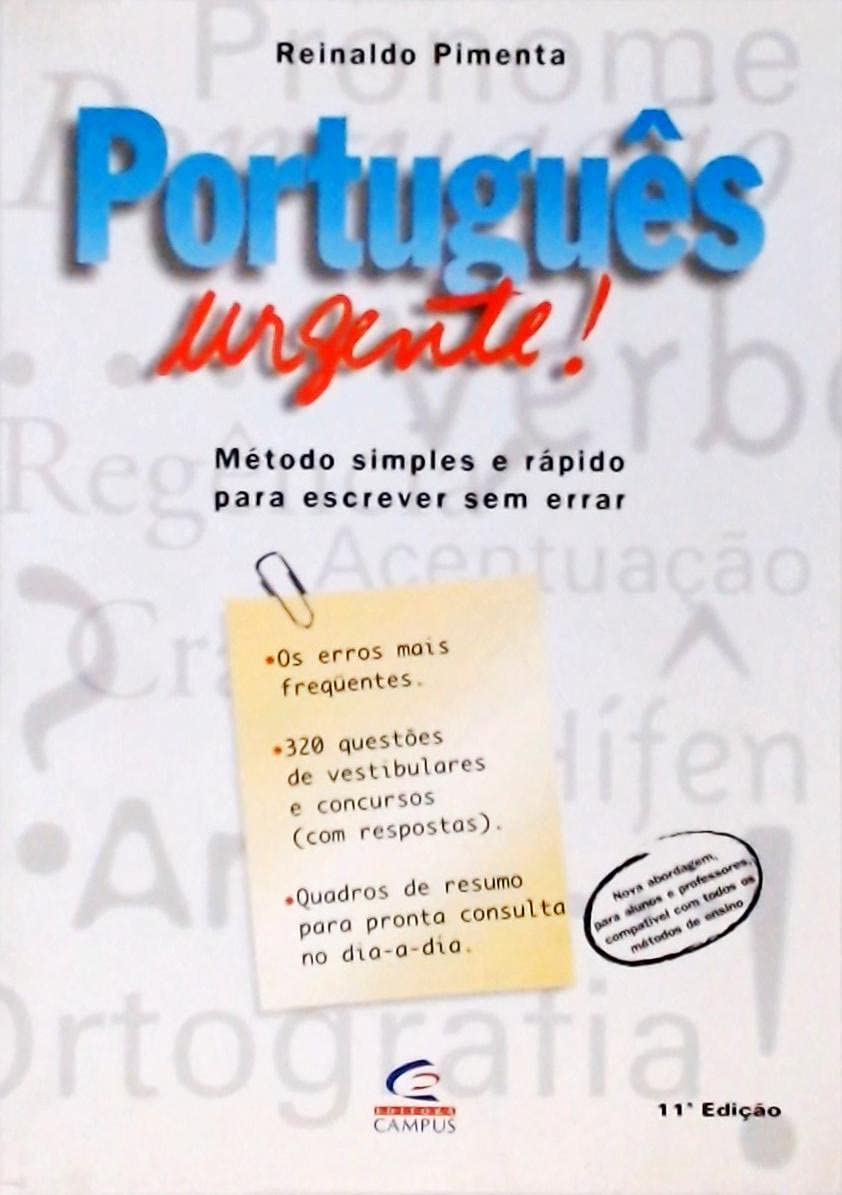 Português urgente. Método simples e rápido para escrever sem errar Books