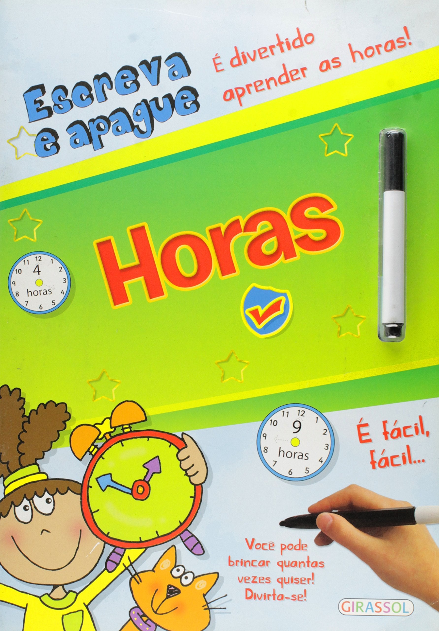 Escreva E Apague. Horas (+ Caneta) (Em Portuguese do Brasil) Books