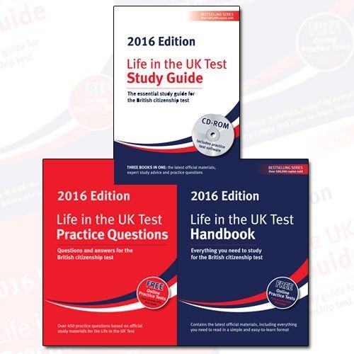Life in the UK 2016 the British Citizenship Test 3 Books Bundle Collection With CD (Practice Questions 2016,Handbook 2016,Study Guide 2016) by Martin Cox (2015-11-09) Books