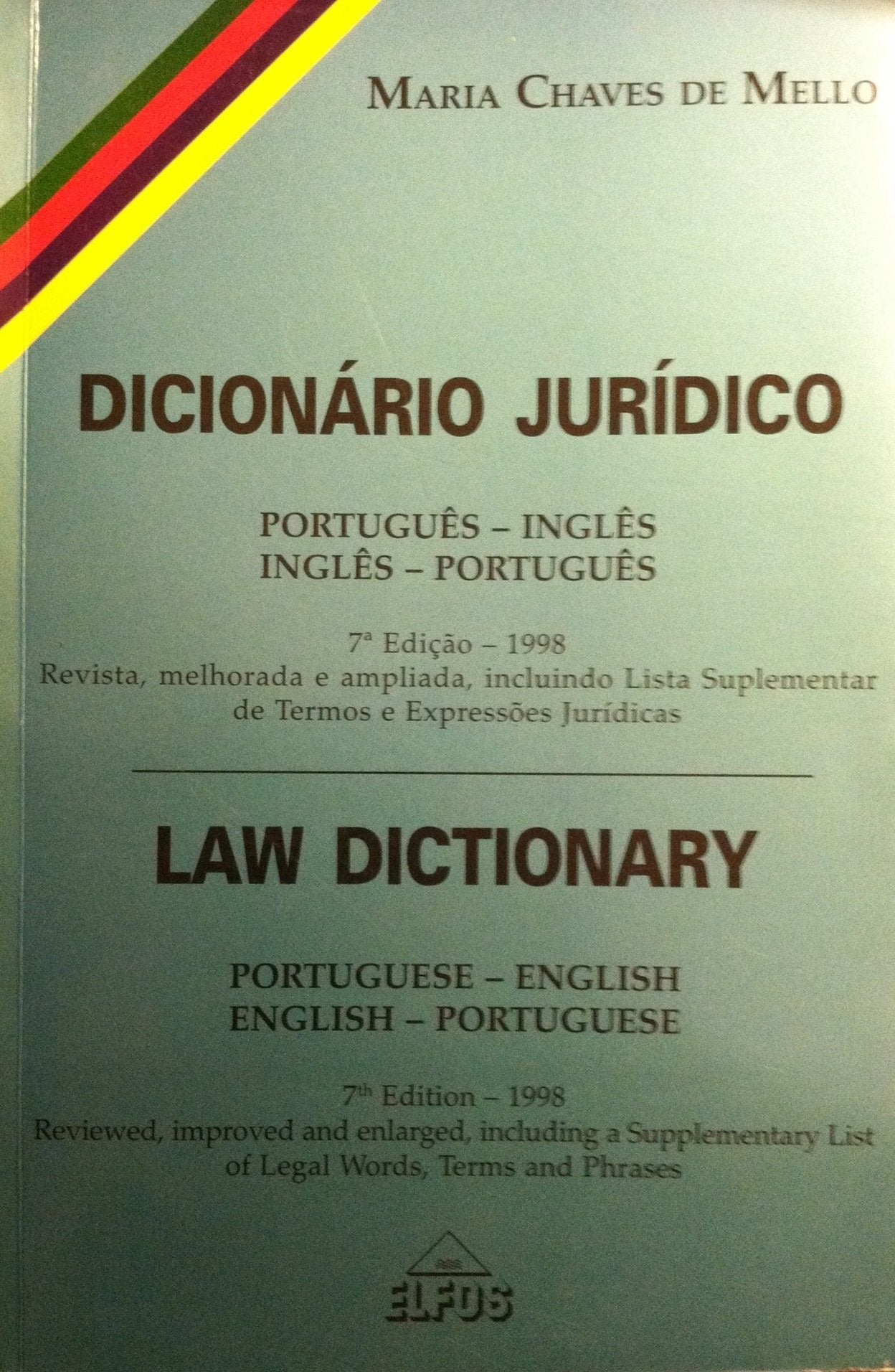 Dicionario Juridico Portugues-Ingles - Ingles-Portugues (Em Portuguese do Brasil) Books