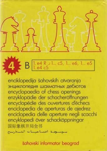 Encyclopaedia of Chess Openings B Halboffen (Enzyklopädie B) Books