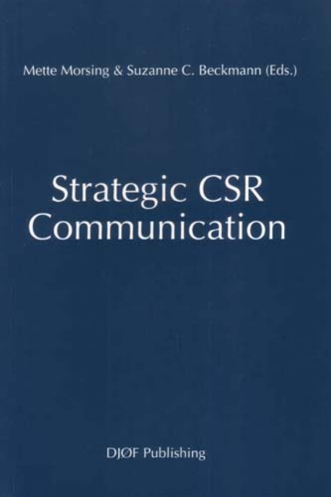 Strategic CSR Communication Business, Finance & Career