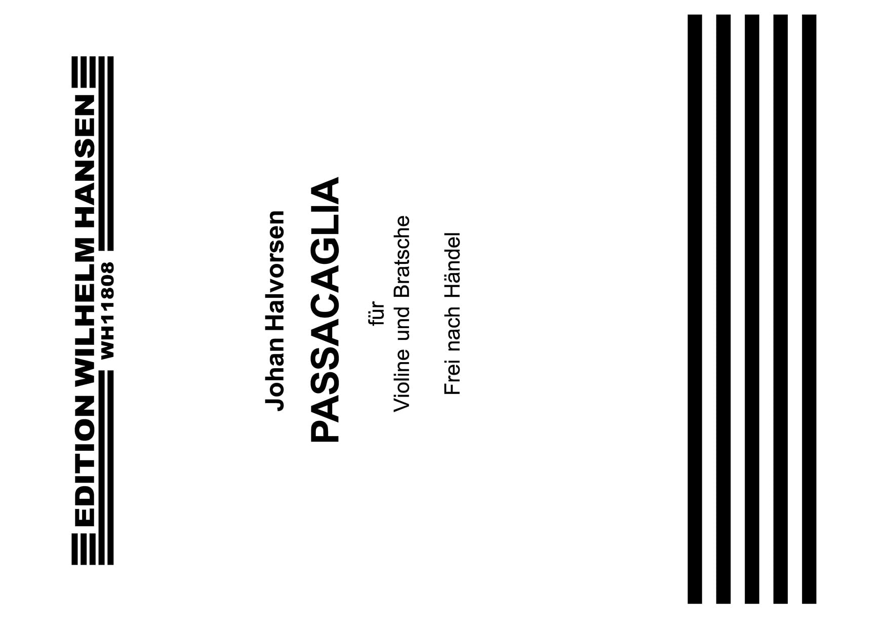 G.F. Handel/Johan Halvorsen: Passacaglia in G Minor for Violin and Viola (Score/Parts) Arts & Music