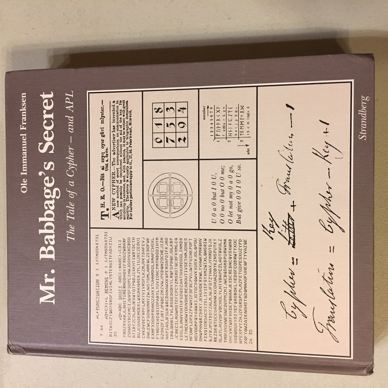Mr. Babbages secret: The tale of a cypher and APL Books