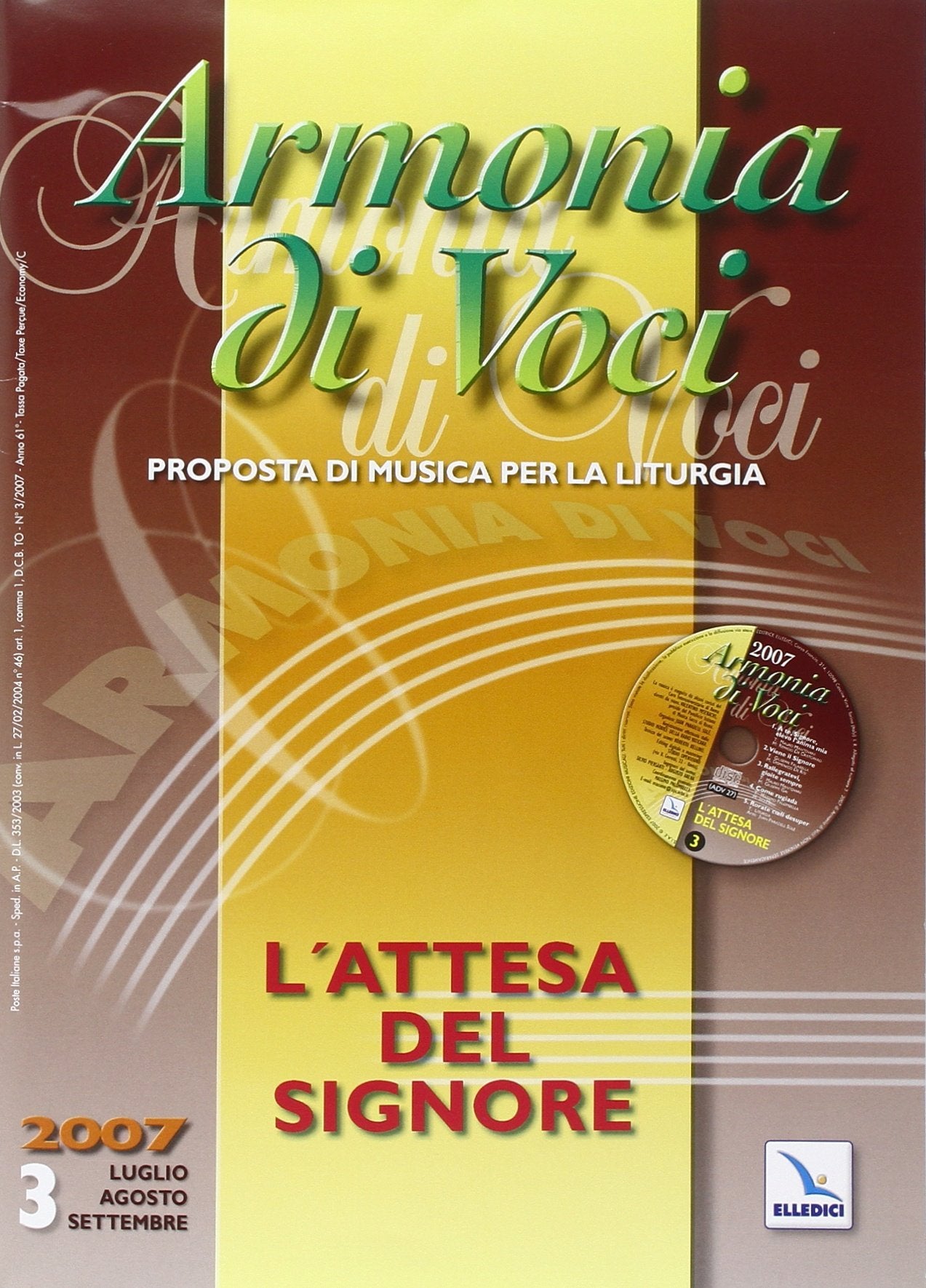 Armonia di voci. Con CD Audio. L'attesa del Signore (2007) (Vol. 3) Arts & Music