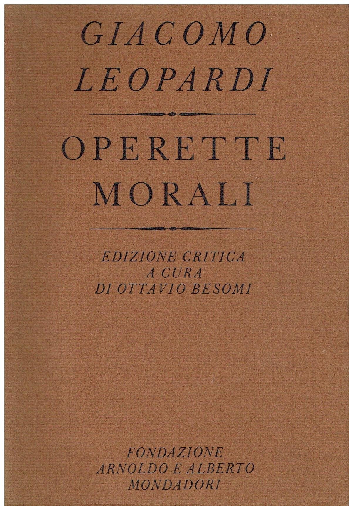 Operette Morali (Oscar classici, Band 124) Contemporary literature